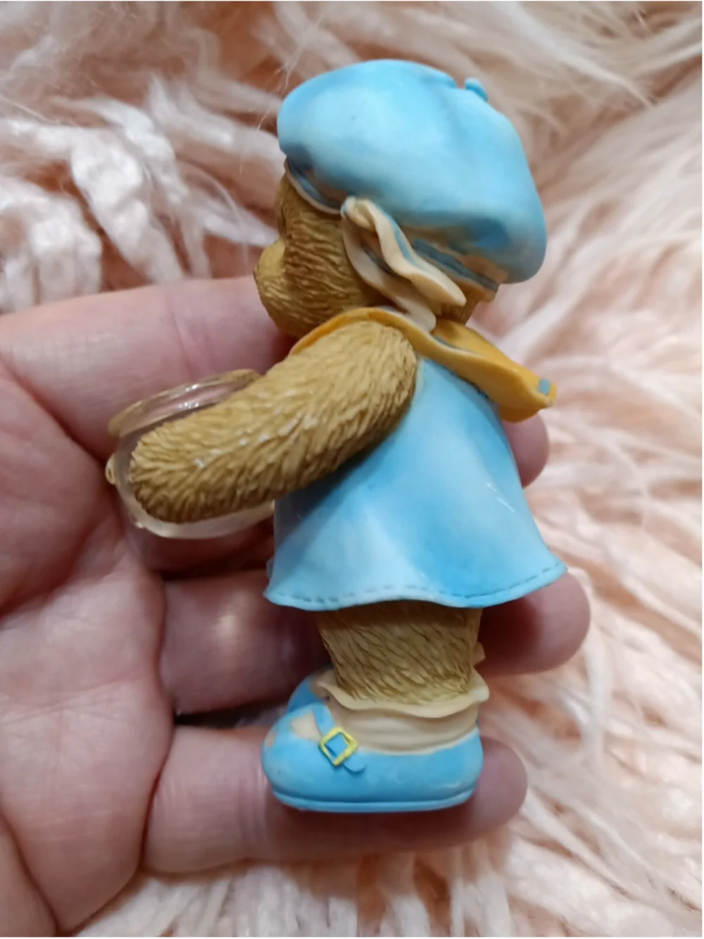 Cherished Teddies Brittany Girl Bear W/ Fishbowl Goldfish Pet Fish Scout School